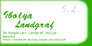 ibolya landgraf business card